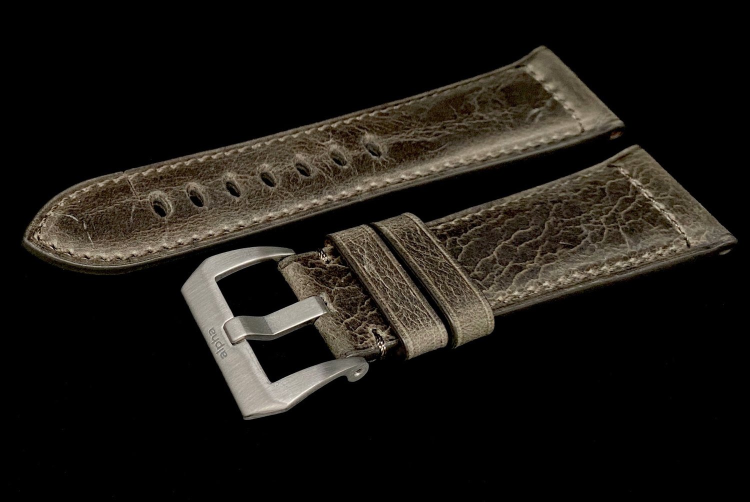 GRIGIO Strap for Panerai | GREY Leather — Alpha Chrono